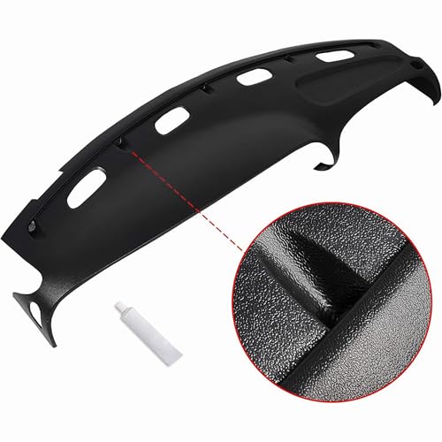 ECOTRIC Dashboard Cover Compatible with 1998-2001 Dodge Ram 1500/1998-2002 Dodge Ram 2500 3500 Black Dash Pad Cover - size: Medium