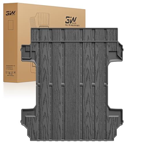 3W Truck Bed Mat Fit 2019-2024 2025 2026 Chevy Silverado 1500 & GMC Sierra 1500 6.6FT Standard Bed (Not Fit 5.5'/5.8'/6.8'/8.2' Bed) All Weather TPE Custom Fit Heavy Duty Pickup Accessories Trunk Mat - size: 3. Chevy Silverado 1500|6.6FT|Truck Bed Mat