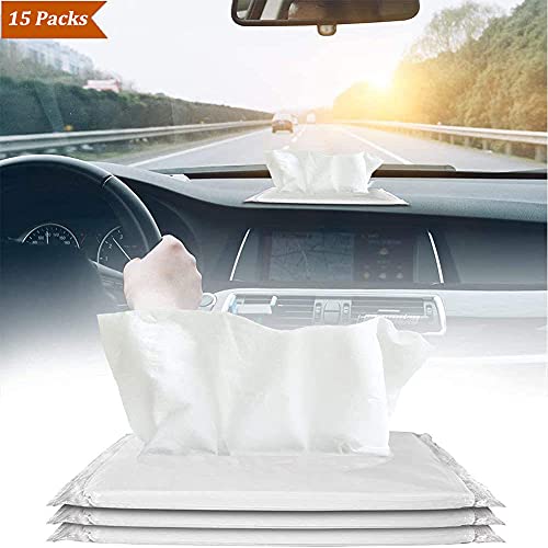 Car Tissue Refill, Tissues Travel Size Pack for Car or Purse, 15 Packets, 450 Sheets, Soft and Comfortable - size: 30 Count (Pack of 15)