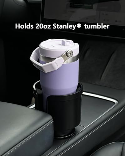 Upgraded Car Cup Holder Expander Adapter with Offset Adjustable Base, Compatible with Yeti 14/24/36/46oz Ramblers, Hydro Flasks 32/40oz, Other Large Bottles Mugs in 3.5"-4.0", 2 Pack