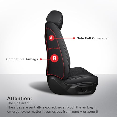 Car Seat Covers Full Coverage,Waterproof Seat Covers Full Set Leather Car Seat Protector Automotive Seat Covers Universal Vehicle Cushion Cover Fit for Cars SUV Pick-up Truck(Black,Full Set) - color: Black, size: 5PCS Full Set