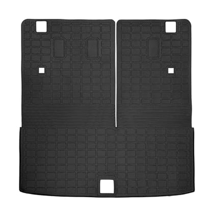 IKON MOTORSPORTS TPE Cargo Trunk Liner with Backrest Mat, Compatible with 2023-2026 Honda Pilot, Custom Fit All Weather Protection Heavy Duty Rear Trunk Tray Cargo Mats Protector, Black