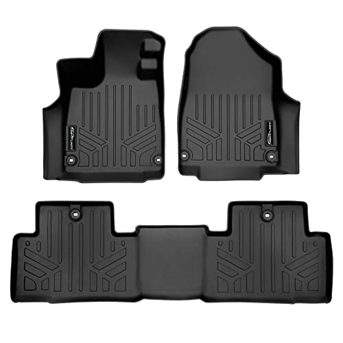 SMARTLINER Custom Fit All Weather Floor Mats 2 Row Liner Set Compatible with 2022-2025 Acura MDX - color: Acura MDX 2022 - 2025
