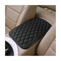 Car Center Console Cover, Scratch-Resistant Leather Vehicle Armrest Seat Storage Box Protector Cushion, Comfortable Automotive Interior Armrest Pad Mat, Universal Fit (Black)