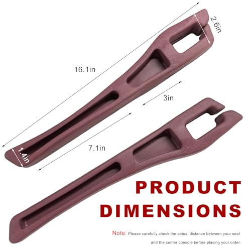 2 PCS Car Seat Gap Filler Organizer, No Drop Vehicle Seam Plug Organizer with Storage Slot, Multifunctional Console Side Gap Filler for Most Vehicles, Car Accessories (Red) - color: Red