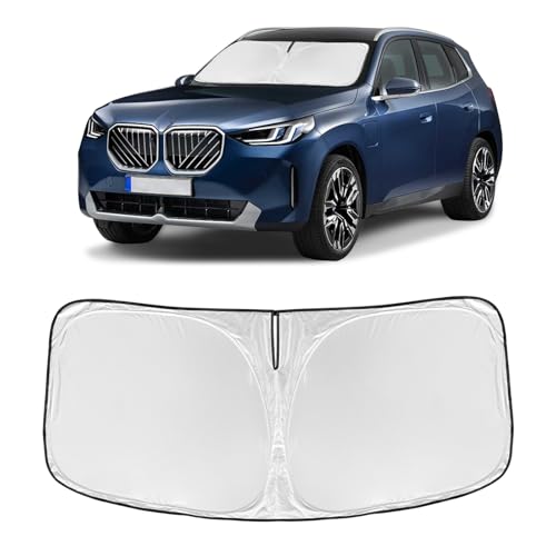 for BMW X3 2025 2026 Windshield Sun Shade - 4 Layers Car Sunshades for Front Windows Shade Cover Custom Fit X3 Base xDrive35i xDrive28i M Sport 250T Retractable Shade Blocks UV Rays Car Accessories - size: for BWM X3 2025 2026