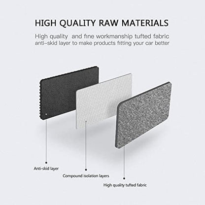IKON MOTORSPORTS, Custom Fit Floor Mats Compatible with 2021-2026 Kia K5, Gray/Grey Nylon Car Auto Front Rear Carpets Liner 4PC Set Protector, 2022