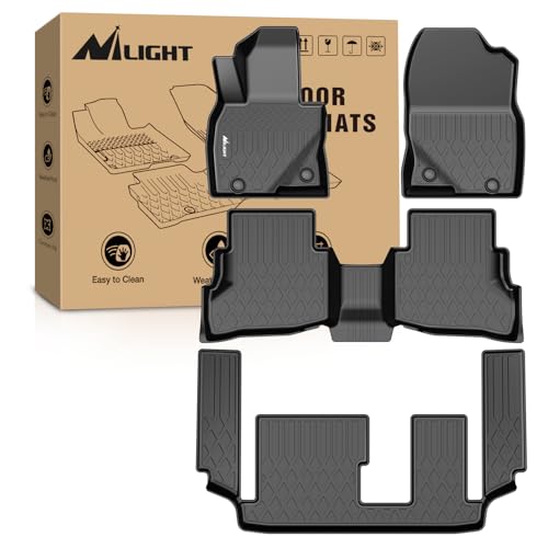 Nilight Floor Mats for Mazda CX-9 CX9 (7 Seat Only) 2016 2017 2018 2019 2020 2021 2022 2023 All Weather Custom Fit Heavy Duty Floor Liners - color: 2016-2023 Mazda CX9 7 Seat Floor Mat