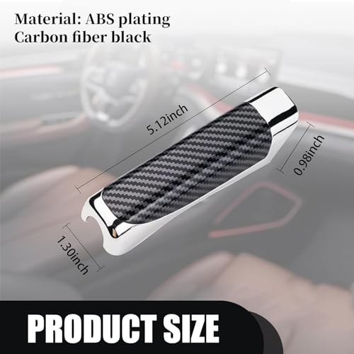 Pack-1 Car Handbrake Cover, Anti-scratch ABS Decorative Protective Case, Automobile Interior Supplies, Universal for Most Cars, SUVs and Vans (Carbon Fiber Black), LEESST301CB-1PC
