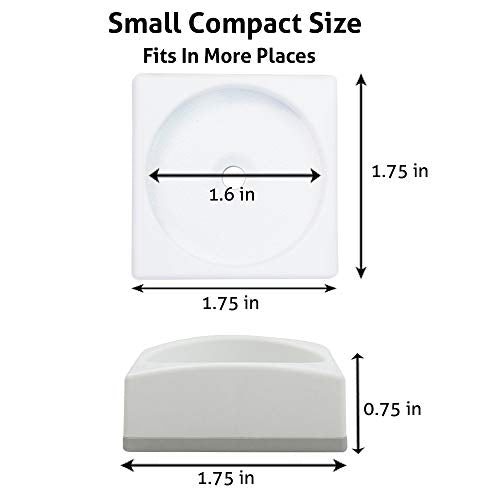 Wall Nanny Mini - Smallest Baby Gate Wall Protector (Made in USA) Protect Walls & Doorways from Pet Gates & Dog Gate Spindles - Child Pressure Mounted Baby Gate for Stairs Wall Cup (White) 4 Pack - color: White