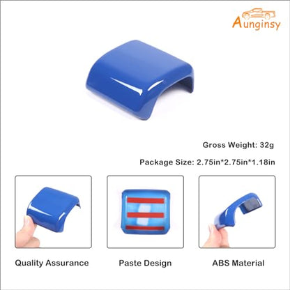 Aunginsy Car Gear Shifter Hand Brake Cover Trim Compatible with Toyota Tundra 2022+, Sequoia 2023+ & Tacoma 2024+, Automatic Center Console Gear Shift Head Knob Scratch Protector Cover ABS Accessories - color: Blue(A)