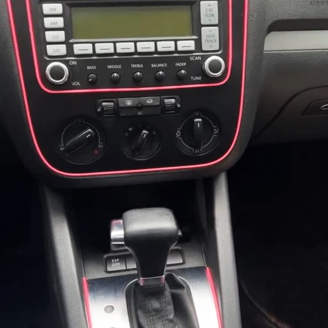 TIKUN TECH Pink Car Interior Decorative Molding Door Panel Dashboard Gap Trim Strip (50Ft) - size: 50ft