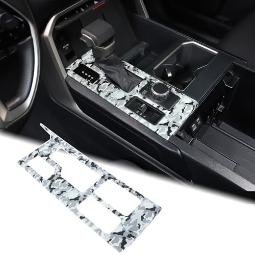 Car Central Control Gear Shift Panel Trim Cover Compatible with Toyota Tundra/Sequoia 2022 2023 2024 2025 Car Gear Shifter Console Anti-Scratch Panel Frame Protector Sticker ABS Accessories, With 4WD - color: Camouflage, size: With 4WD