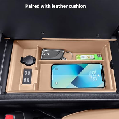 Compatible with Lexus ES ES250, ES300, ES300h, ES350H, 2022, 2023, 2024, interior armrest storage box, bracket tray, center console organizer, in car supplies