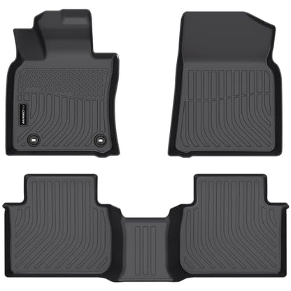 Auxko All Weather Floor Mats for 2024-2018 Toyota Camry (FWD Only,Not Hybrid or AWD) TPE Rubber Liners Accessoires All Season Guard Odorless Anti-Slip - size: camry fwd|2018-2024|floor mats