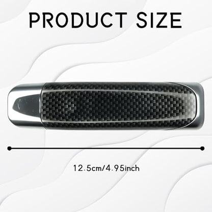 Car Handbrake Cover, Anti-Scratch Wear-Resistant Protective Cover, Self-Adhesive Comfortable Parking Brake Handle Cap, Universal Fit for Most Cars Trucks SUVs Carbon Fiber Interior Accessories