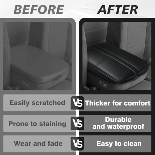 Center Console Armrest Cover Fit for Dodge Ram1500/2500/3500 2002-2012 Accessories, Comfort Armrest Pad Console Lid Cushion Vegan Leather 1-Inch Extra Thick(Jump Seat ONLY) - size: 3) 02-12 |Ram1500/2500/3500| Jump Seat, +Thick