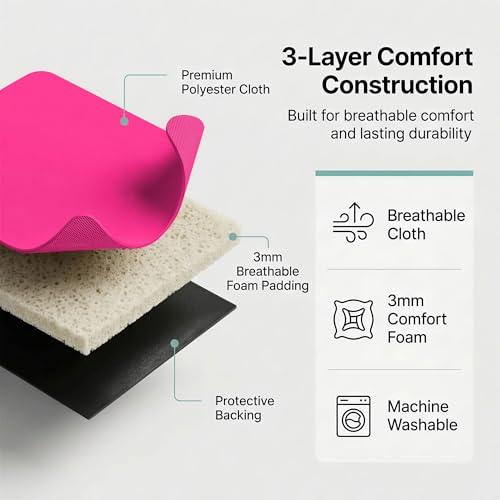 FH Group Pair Set Flat Cloth Car Seat Covers- Universal Fit for Trucks, SUVs, and Vans (Pink/Black) FB050102 - color: Pink