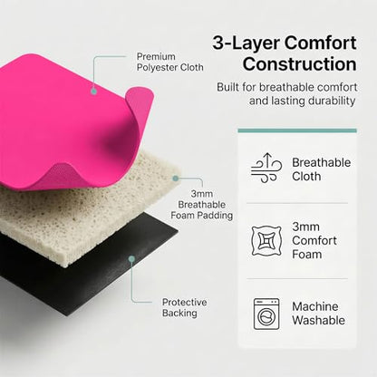 FH Group Pair Set Flat Cloth Car Seat Covers- Universal Fit for Trucks, SUVs, and Vans (Pink/Black) FB050102 - color: Pink