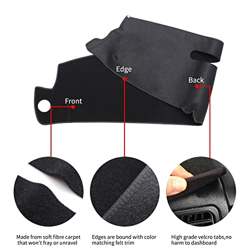 Dashboard Cover Dash Cover Mat Pad Compatible with 1997-2000 Chevy Chevrolet/GMC C1500 C2500 C3500 K1500 K2500 K3500, 1997-1999 GMC Yukon/Chevy Tahoe/Suburban(Black) - color: Black