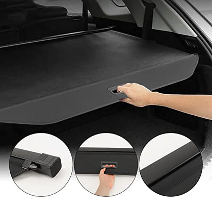 D-Lumina Cargo Cover - Compatible with 2010-2021 2022 2023 2024 Toyota 4Runner - Retractable Rear Luggage Trunk Security Covers Protector Anti Theft Shield Shade, Canvas - size: Black-Fit 4Runner 2010-2024
