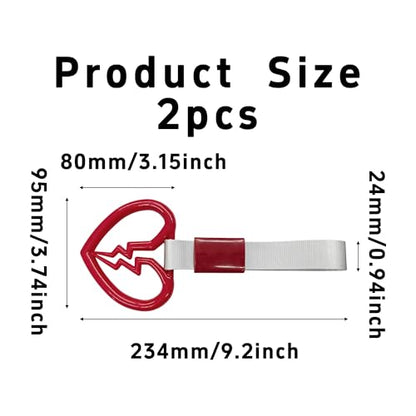 pson Broken Heart Car Handle Strap - color: Red