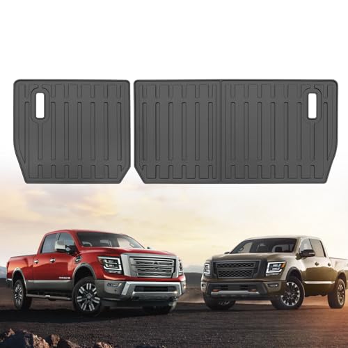 Custom for 2017-2025 Nissan Titan / 2016-2025 Titan XD Crew Cab Rear Seat Backrest Mats All Weather TPE Protection Mat Accessories (for 17-25 Nissan Titan/16-25 Titan XD Crew Cab) - color: for 17-25 Nissan Titan/16-25 Titan XD Crew Cab