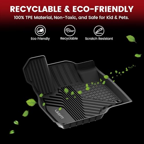 LASFIT Floor Mats for Acura RDX 2019-2026 All Weather Floor Liner TPE Custom Fit Car Mats for Acura RDX 1st & 2nd Row Mats Tasteless Durable and Easy to Clean Black - size: 2019-2025 | For Acura Rdx | 1st & 2nd Row