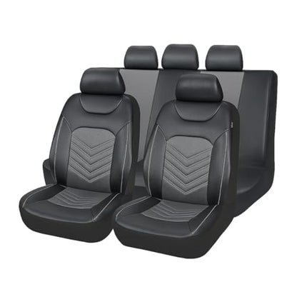 Car Seat Cover Full Set, Comfortable Breathable 5D Mesh Fabric Vehicle Seat Cover, Airbag Compatible Automotive Interior Chair Protecter, Universal for SUV Sedan Truck