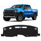 KUST Black Dash Cover Compatible with 2022-2025 2026 Chevy Chevrolet Silverado/GMC Sierra 1500 2500HD 3500HD (with HUD) (Only fit The 13.4-inch Screen Dashboard) Dashboard Cover Accessories - size: Sierra 22-26(Black)