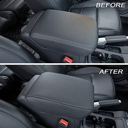 Center Console Armrest Cover Compatible with Jeep Wrangler JL/JLU 2018-2024 2025 2026 and Jeep Gladiator JT Truck 2020-2023 2024 2025 2026, Accessories PU Leather Cushion Protector Pad(Not for JK/JKU)