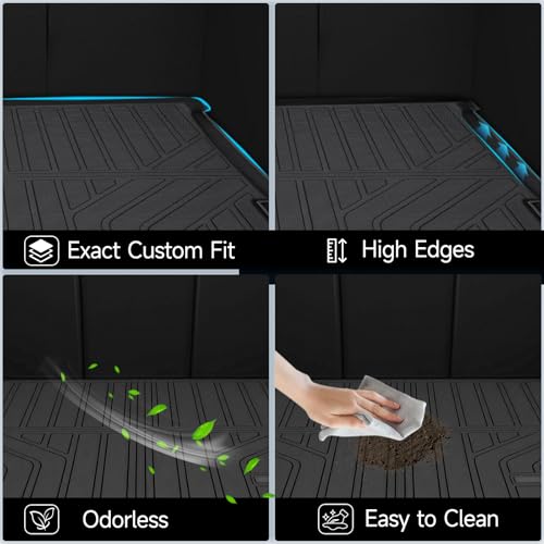 MOOREVER® Cargo Liner for 2017-2025 Mazda CX-5 TPE Trunk Mat - All-Weather Heavy Duty 3D Custom Fit 2017 2018 2019 2020 2021 2022 2023 2024 2025 Mazda Car Accessories Rear Back Cargo Tray Black - size: 1PC (Cargo Liner), style: 2017-2025 | For Mazda CX-5