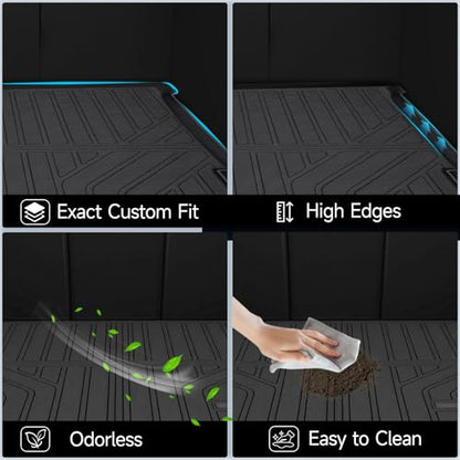 MOOREVER® Cargo Liner for 2017-2025 Mazda CX-5 TPE Trunk Mat - All-Weather Heavy Duty 3D Custom Fit 2017 2018 2019 2020 2021 2022 2023 2024 2025 Mazda Car Accessories Rear Back Cargo Tray Black - size: 1PC (Cargo Liner), style: 2017-2025 | For Mazda CX-5