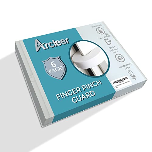 Door Pinch Guard and Door Slam Stopper 6pk. Use Safety Door Guard Made of Soft Foam to Keep Door Open. Serves As a Protector for Kids by Arcleer
