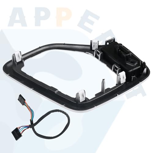 Transmission Shifter Bezel with Wire Harness 5YD27XSAAA 68413957AA 601-402 Silver for Gear Shift Compatible with 2014-2018 Jeep Cherokee Service Shifter Repair Accessories Parts - color: Silver