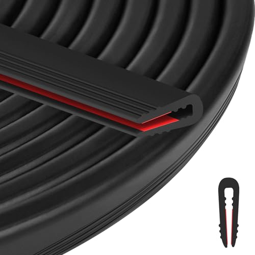 Rubber Edge Trim U Channel - 1/16" Self Adhesive Sheet Metal Edge Guard Protector, EPDM Seal Strip for Car Doors, Steel Plates, Glass, Hatches, Table Corners, Fit 1/16"(1.6mm), 20Ft, Black - color: Black, size: 1/16" x 20'L