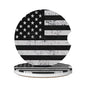 Absorbent Ceramic Car Coasters for Cup Holders, Black White American Flag Design 2.56" Anti Slip Universal Drink Cup Coasters for Women Men (2 Pack) - color: Black White American Flag