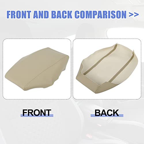 X AUTOHAUX Car Center Console Lid Armrest Seat Box Cover Protector Replacement Microfiber Leather for Toyota Prius 2004-2009 Beige - color: Beige