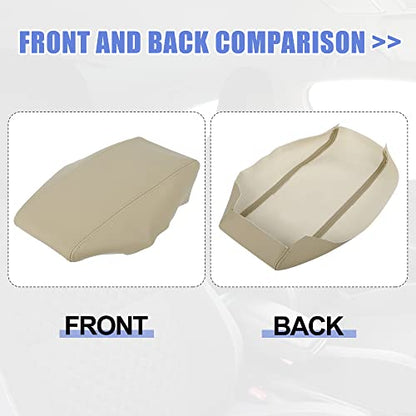 X AUTOHAUX Car Center Console Lid Armrest Seat Box Cover Protector Replacement Microfiber Leather for Toyota Prius 2004-2009 Beige - color: Beige