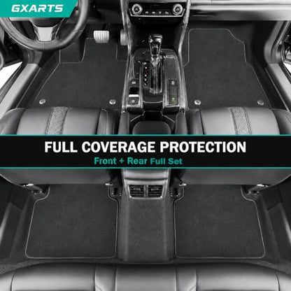 GXARTS Car Floor Mats Carpet Floor Liners Compatible with Toyota Yaris 2007 2008 2009 2010 2011 2012 | All-Weather Protection with Anti-Slip Backing