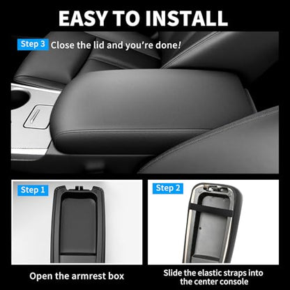 Center Console Armrest Cover Compatible with Nissan Altima 2013-2018 Accessories, Premium Leather Arm Rest Cover Pad, Car Middle Console Cover (Black) - size: 2013-2018 Nissan Altima