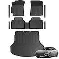 Floor Mats for Hyundai Elantra Gas 2021-2026, All Weather Floor Mats Trunk Cargo Liner and Door Sill Guards Accessories, Full Coverage Set (Not fit Hybrid Models) - size: For Hyundai Elantra | 2021-2026