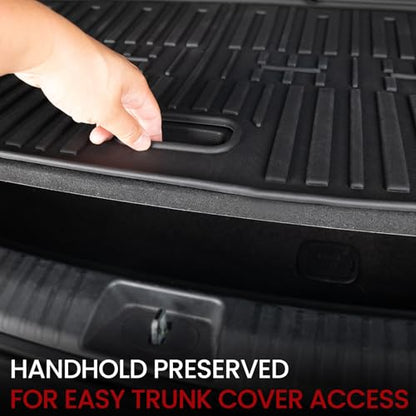 Cargo Mat with Backrest Mats for 2020-2025 Kia Telluride 7/8 Passenger Car Mats Accessories, All Weather TPE Interior Protectors Cargo Liner Trunk Mat(Cargo Mat with Backrest Mats)