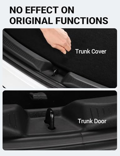 BASENOR 2026 2025 2024 Tesla Model 3 Highland Rear Bumper Guard Protector TPE Trunk Bumper Sill Cover [Proprietary Design] Model 3 Highland Interior Accessories - size: 2024 2025 2026 Model 3 Highland