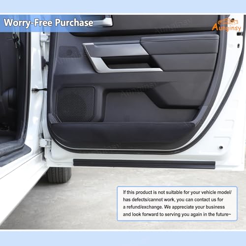 Car Door Anti Kick Pads Compatible with Toyota Tundra CrewMax 2022-2026, 4PCS Inner Front Rear Doors Panel Kick Guards Protector Cover Velour Mat from Scratches,Footprints,Dirty Collision Accessories