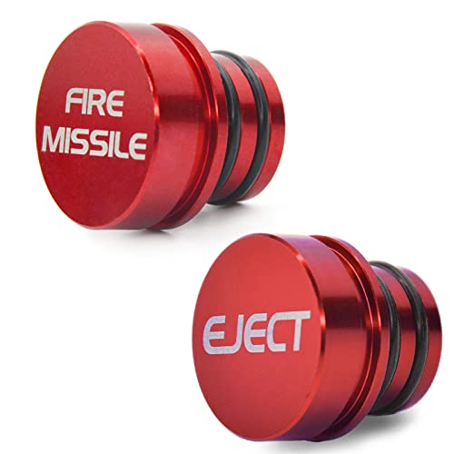 Cigarette Lighter Plug Cover Billet Aluminum Cigarette Lighter Plug, Fits All Vehicles with Standard 12 Volt Power Source Aluminum Dustproof Plug (FIRE Missile+Eject) - color: Fire Missile+eject