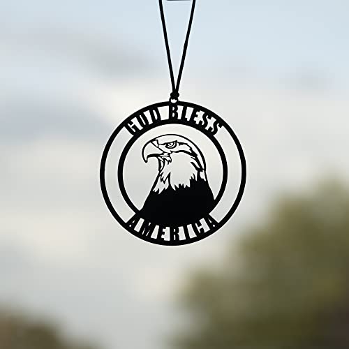 Rear View Mirror Accessories - Car Mirror Hanging Accessories - Car Pendant, Car Charms Ornament - Swinging Ornaments Cars Accessory for Men and Women Hanger - Black (American Bald Eagle) - style: American Bald Eagle