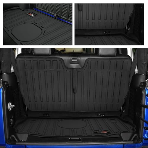 All Weather Floor Mats & Cargo Liner & Backrest Mats for 2007-2018 Jeep Wrangler JK 2 Door Accessories (for 2007-2018 Jeep Wrangler JK 2 Door Full Set) - color: for 2007-2018 Jeep Wrangler JK 2 Door Full Set