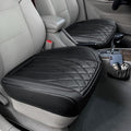 BEITK 2 Pack Leather Front Car Seat Cover Bottom Car Seat, Universal Anti-Slip Driver Car Seat Protectors with Storage Pocket, Waterproof Bottom Auto Seat Cushion Pad Mat for Most Vehicles(Black) - color: cushion pair black