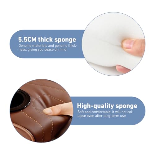 Car Armrest Cushion, Leather Center Console Cover Protector, Multifunctional Storage Pad with Dual Cup Holder, Tissue Box & Side Card Slot, Universal for Most Cars (Coffee) - color: Coffee